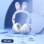 Rabbit Ear Headphones Wireless Luminous Extendable Wheat Headphones - Image 2