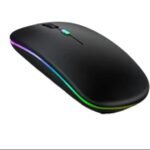 New Slim Silent Rechargeable Wireless Mouse RGB LED USB Mice MacBook Laptop PC